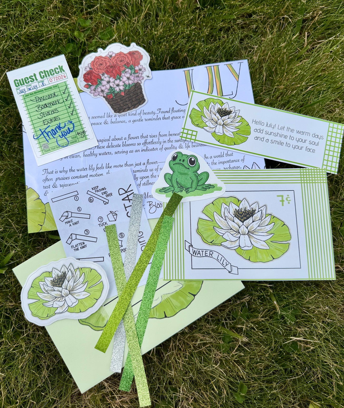 Past July Monthly Floral Mail Club-Water Lily (International)
